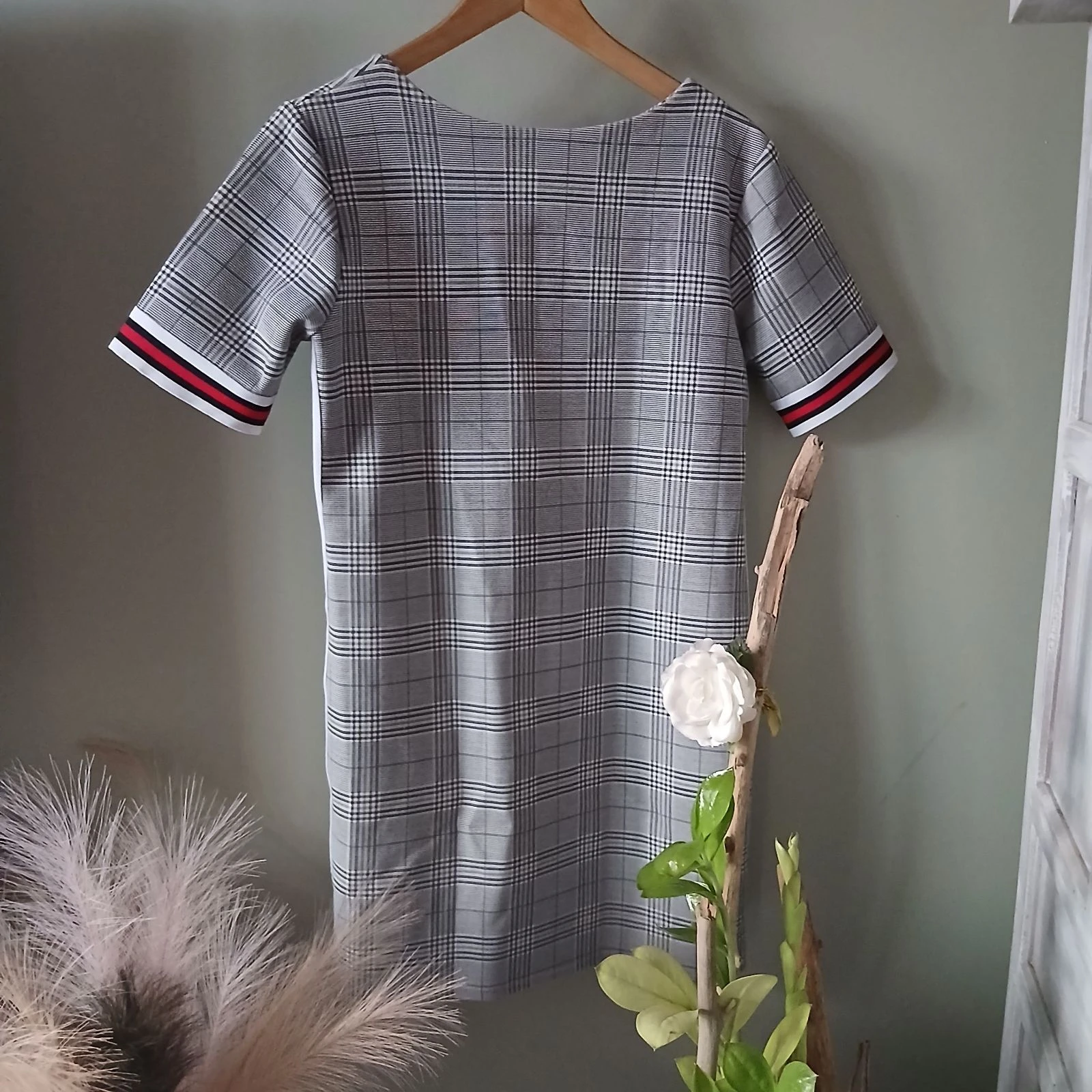 Vestido sudadera a cuadros estilo preppy-sporty chic - T.M/L – photo 8